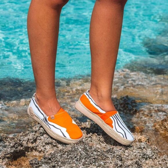 UIN Women's Espadrilles Slip Ons Knitted Walking Casual Shoes(Summer Wave)No Box - Picture 2 of 9